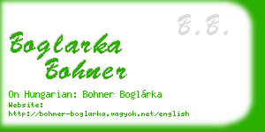 boglarka bohner business card